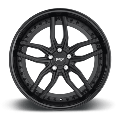 Niche M194 Methos 5x114.3 20" Matte Black w/ Gloss Black Lip Wheels