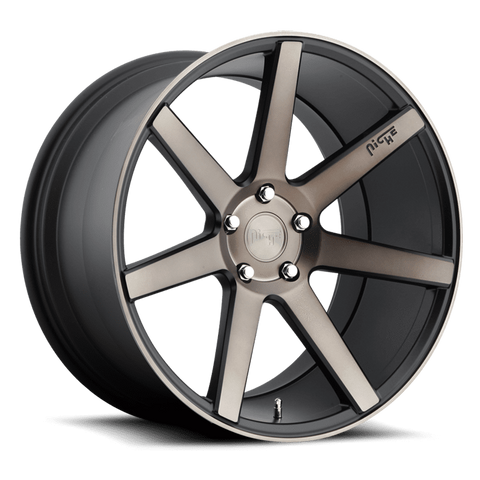 Niche M150 Verona 5x115 22x9.0" +15mm Offset Black & Machined Wheels