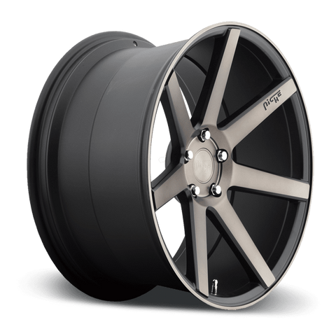 Niche M150 Verona 5x115 22x9.0" +15mm Offset Black & Machined Wheels