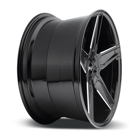 Niche M180 Cannes 5x112/120 20x9.0" +25mm Offset Gloss Black & Milled Wheels