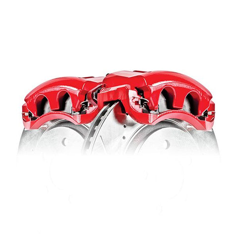 Power Stop Front Red Calipers w/Brackets - Pair | 2022+ Volkswagen Golf GTI & 2010-2012 Audi A3 (S2974)