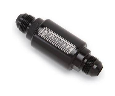 RUS 650133 - Russell Performance Black Anodized (3in Length 1-1/4in dia. -6  male inlet/outlet)