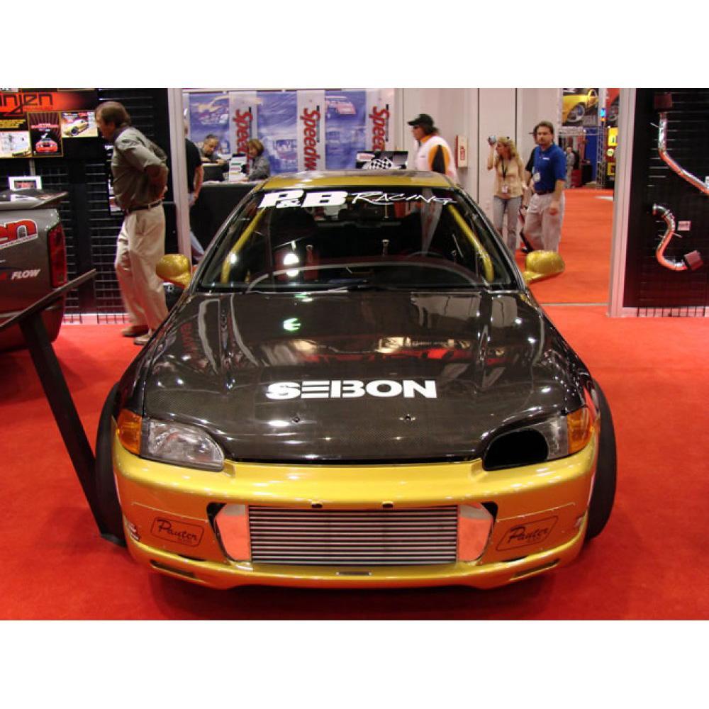 Seibon OEM-Style Carbon Fiber Hood | 1992-1995 Honda Civic 2DR/3DR