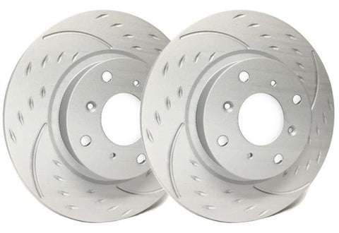 SP Performance 265mm Dimpled and Diamond Slotted Rear Brake Rotors | Multiple DSM Fitments (D30-2555)