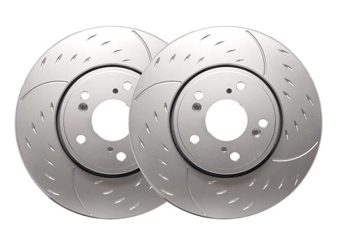 SP Performance 265mm Dimpled and Diamond Slotted Rear Brake Rotors | Multiple DSM Fitments (D30-2555)