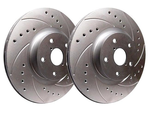 SP Performance 256.1mm Drilled And Slotted Rear Brake Rotors | 2000-2002 Audi S4 (F01-218)