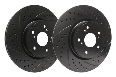 SP Performance 275mm Drilled And Slotted Front Brake Rotors | 1990 Lexus LS400 (F52-7024)