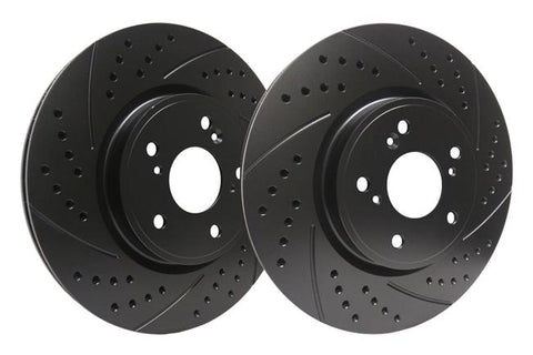 SP Performance 355mm Drilled And Slotted Front Brake Rotors | 2004-2007 Cadillac CTS-V (F55-145)