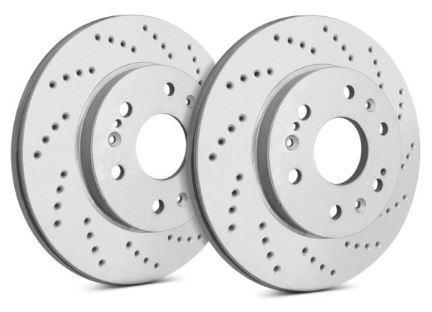 SP Performance Double Drilled and Slotted Front 345mm Brake Rotors | 2012-2016 Audi S4, and 2012-2017 Audi S5 (S01-498)