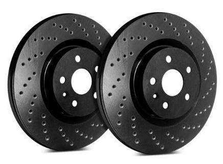 SP Performance Double Drilled and Slotted Front Brake Rotors | 1990-1993 Mazda Miata (S26-4524/P/BP)