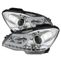 Spyder Auto  Mercedes Benz W204 C-Class 12-13 Projector Headlights - Halogen Model Only ( Not Compatible With Xenon/HID Model ) - DRL - Chrome - High H1 (Included) - Low H7 (Included) - Modern Automotive Performance
