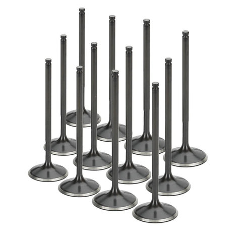 Supertech Black Nitride Intake Valves - +1mm Oversize - Set of 12 | Multiple Nissan / Infiniti Fitments (NIVN-1028-12)