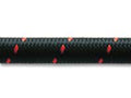 5ft Roll of Black Red Nylon Braided Flex Hose; AN Size: -12; Hose ID 0.68" by Vibrant Performance - Modern Automotive Performance
