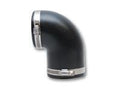 3" ID x 5" Tall 90 Deg Non Reinforced Silicone Elbow Black by Vibrant Performance - Modern Automotive Performance
