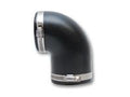 3-1/2" ID x 5" Tall 90 Deg Non Reinforced Silicone Elbow Black by Vibrant Performance - Modern Automotive Performance
