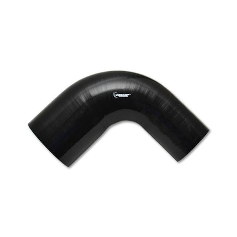 Squirrelly 3 to 4 inch 90 Degree Elbow Black Silicone Coupler